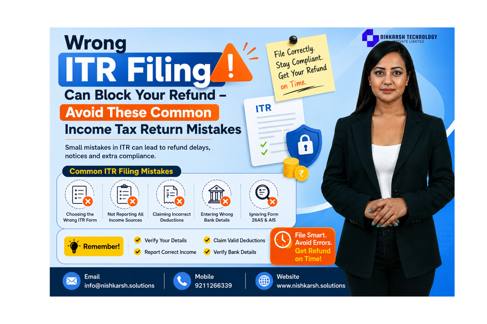 Wrong ITR Filing Can Block Your Refund – Avoid These Common Income Tax Return Mistakes