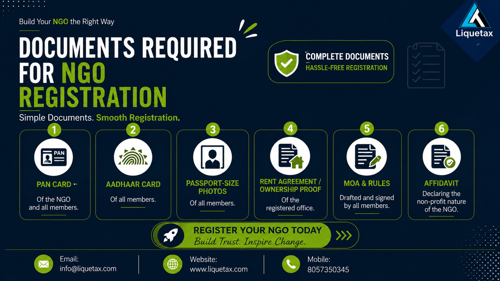 Documents Required for NGO Registration