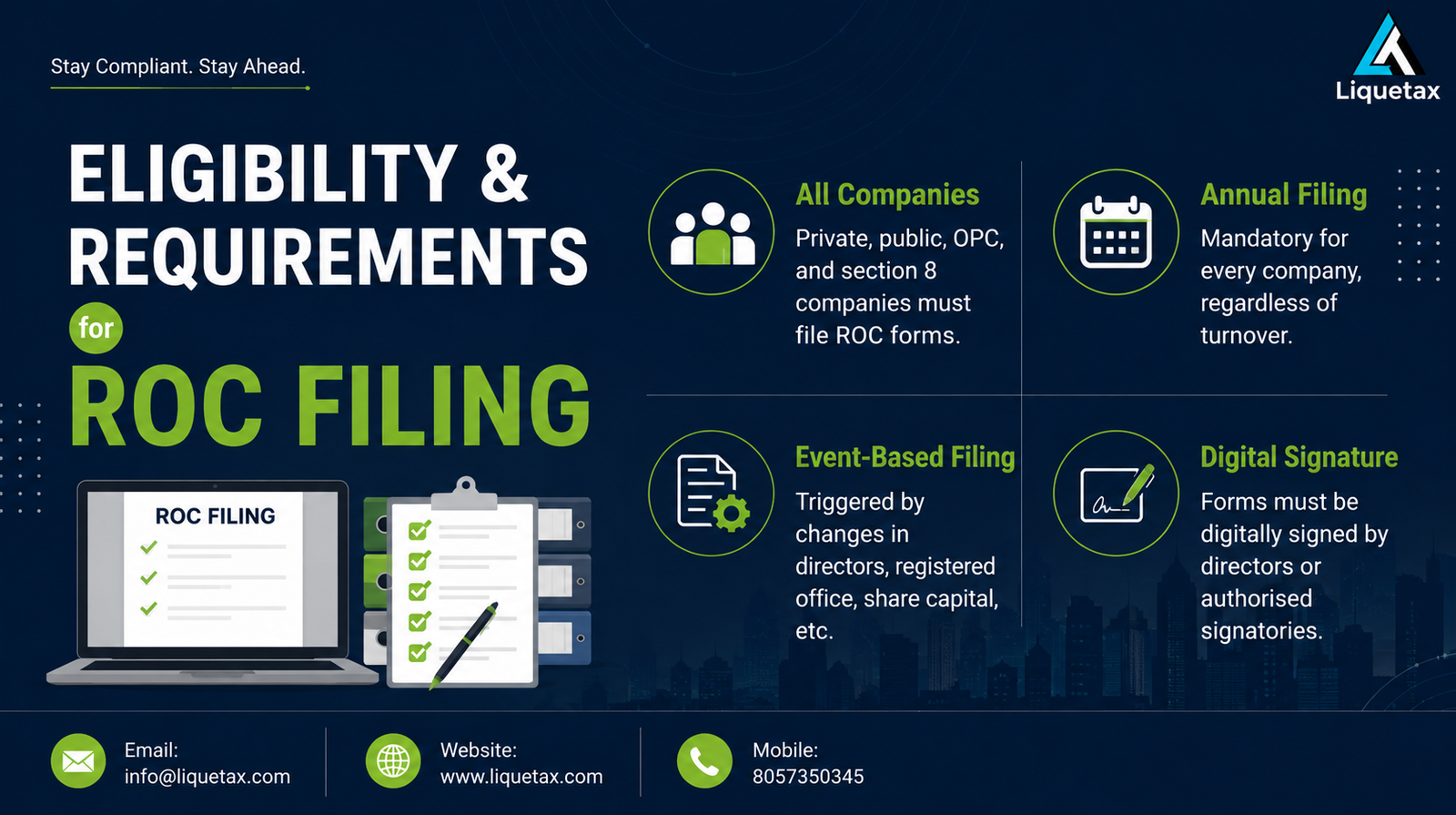 Eligibility & Requirements for ROC Filing