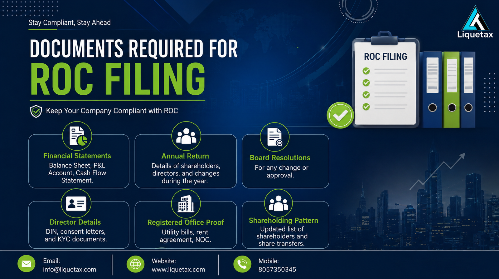 Documents Required for ROC Filing