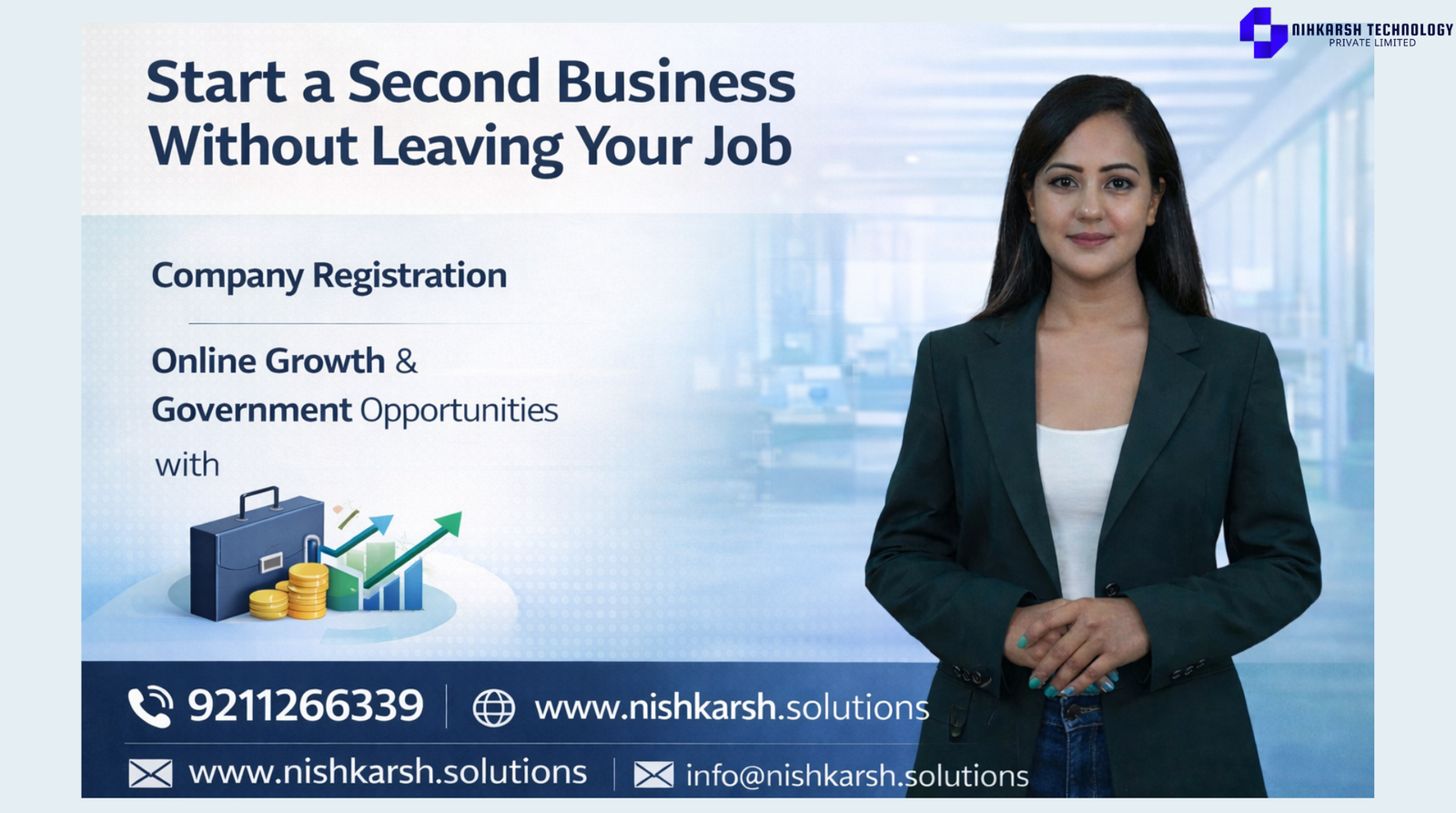“How Working Professionals Can Start a Second Line of Business Without Leaving Their Job – Registration by Liquetax & Online Growth by Nishkarsh”