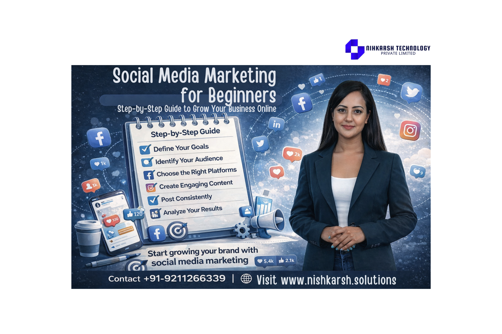 Social Media Marketing for Beginners: Step-by-Step Guide to Grow Your Business Online