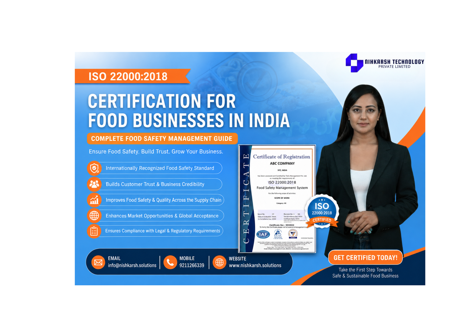 ISO 22000:2018 Certification for Food Businesses in India – Complete Food Safety Management Guide