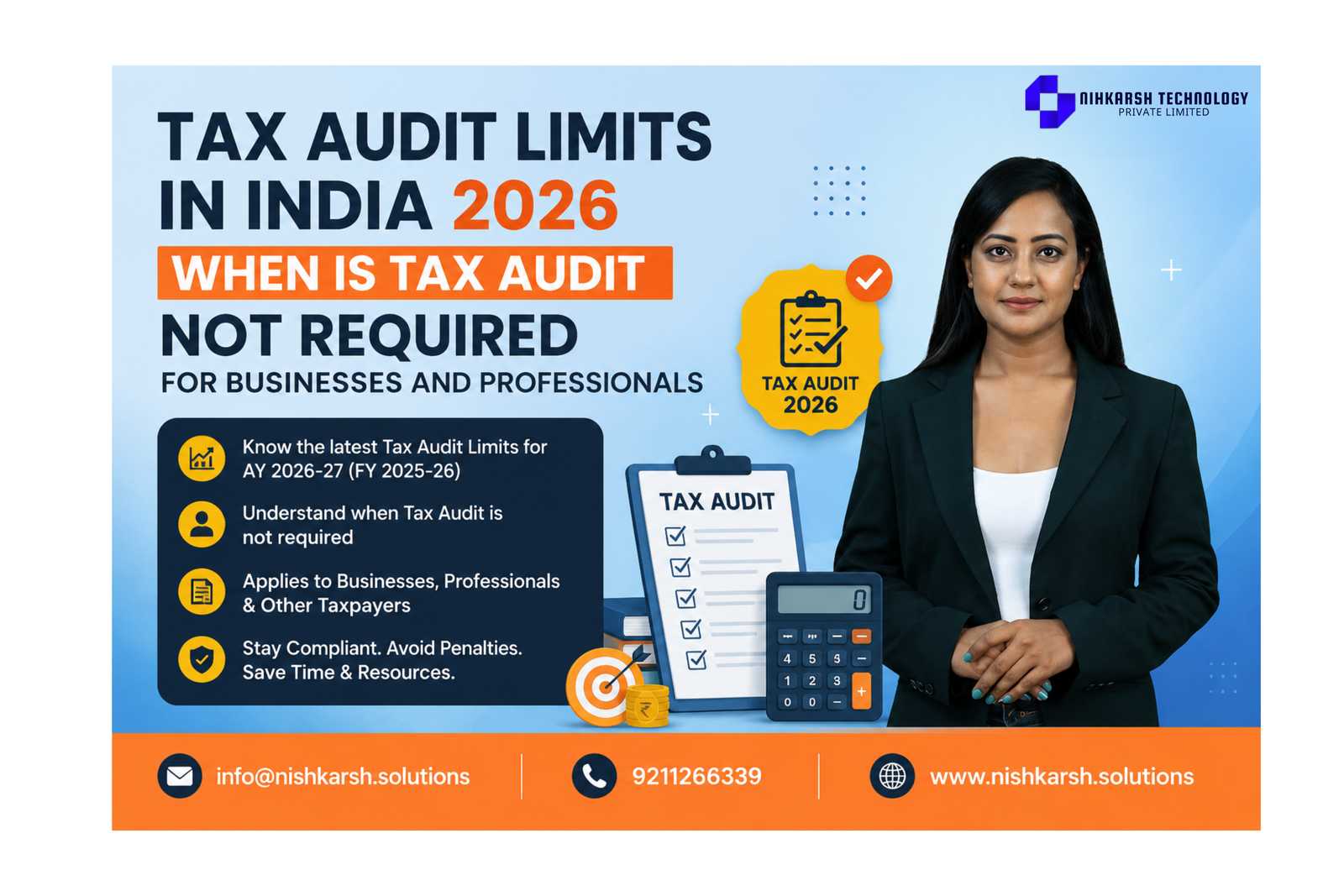 Tax Audit Limits in India: When Is a Tax Audit Not Required? (AY 2026-27)